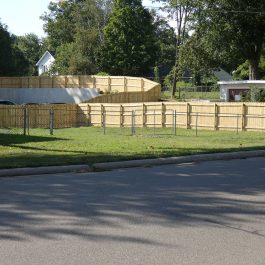 Wood and Partial Black Chain Link